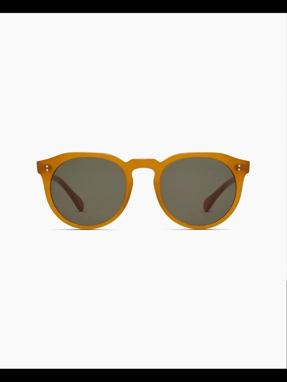 Quince Tahiti Polarized Acetate Sunglasses Honey with Green Lens NIB